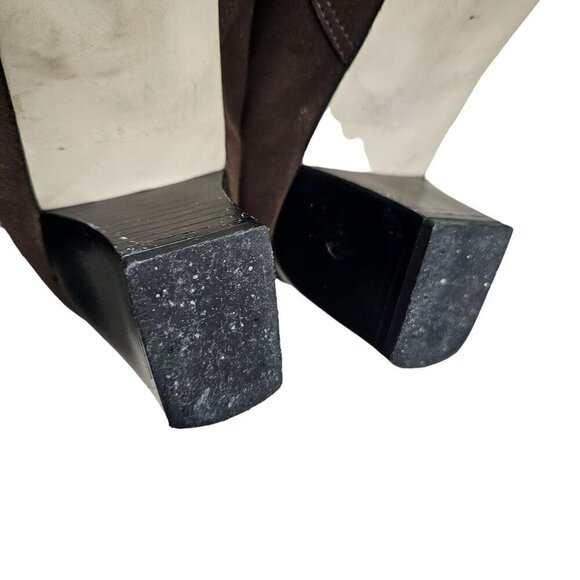 Magdesians California Women's Brown Suede Block Heel Shoes 9.5 Neutral Workwear - Picture 13 of 15